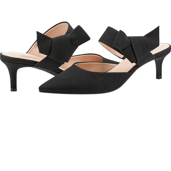 BANDOLINO BLACK Velvet pumps shoes. - Picture 4 of 12